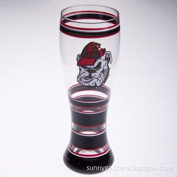 23.3cm Hand Painted Glass Pilsner with 700mL Capacity